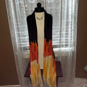Dor Dor Couture Black Red Orange Brown Cardigan Size XL women’s